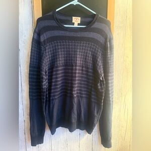 Brooks Brothers Mens Red Fleece Blue Navy Preppy Large Sweater